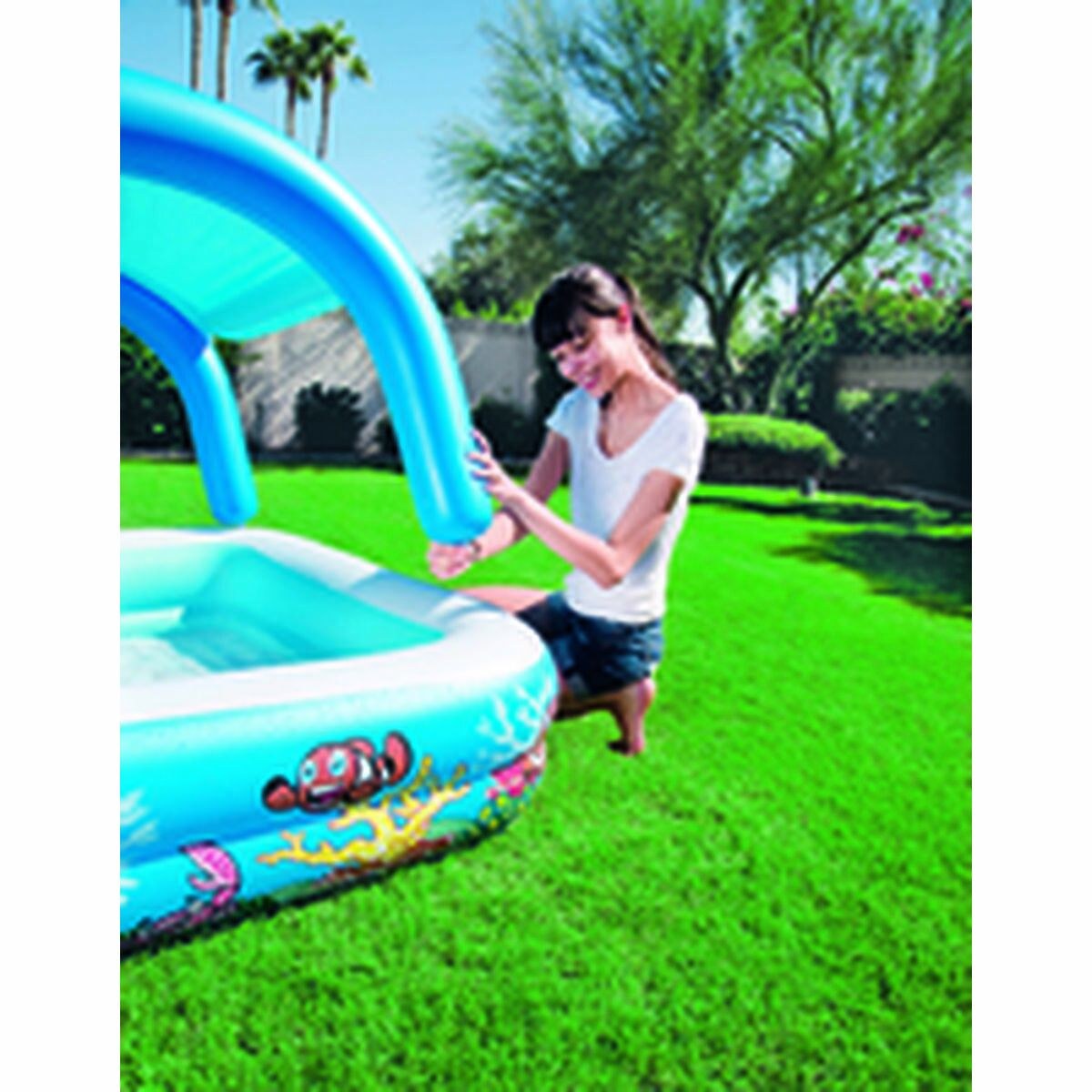 Inflatable Paddling Pool for Children 140 x 140 x 114 cm
