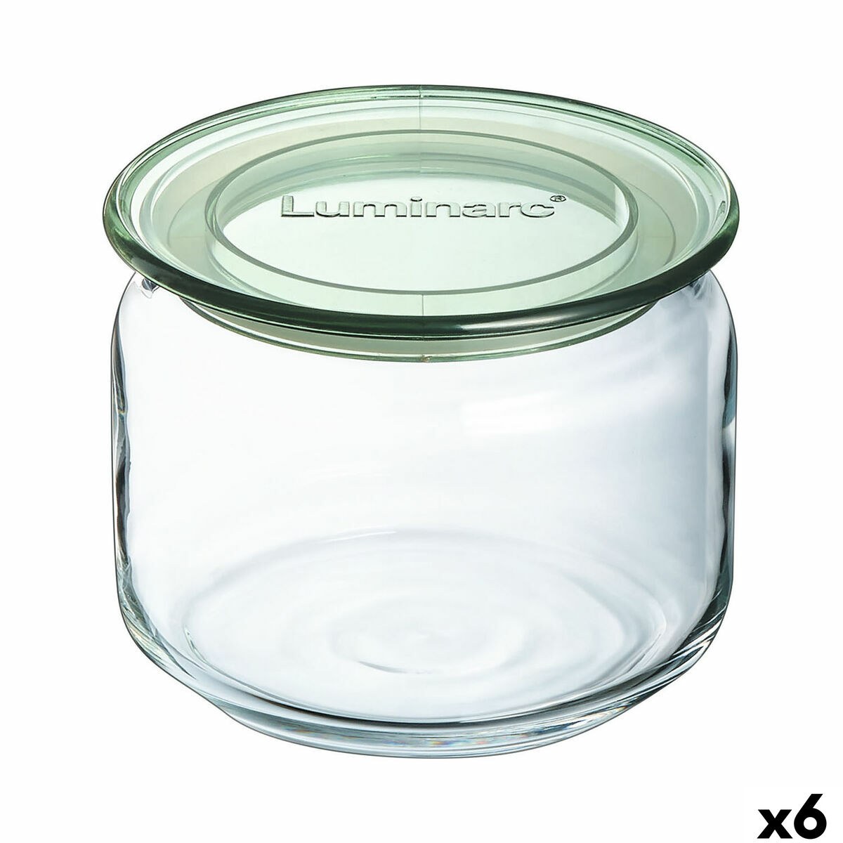 Jar Pure Jar Green Glass 500 ml (6 Units)