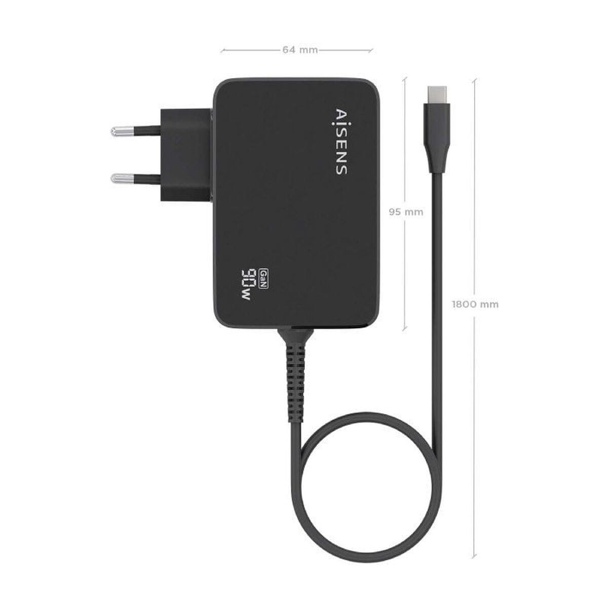 Wall Charger ASCH-1PD90WL034-BK Black Multicolour 95 W 90 W