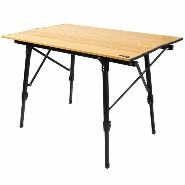 Складной стол 90 x 70 x 57 cm кемпинг Чёрный Коричневый Алюминий