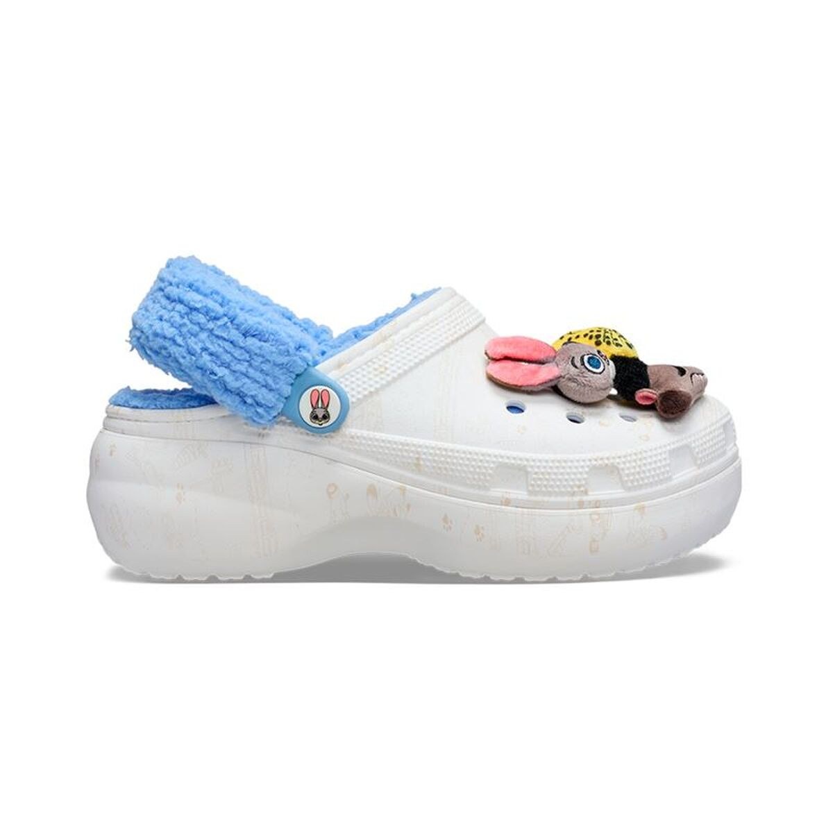 Деревянные башмаки Zootopia Lined Platform Clog W Белый