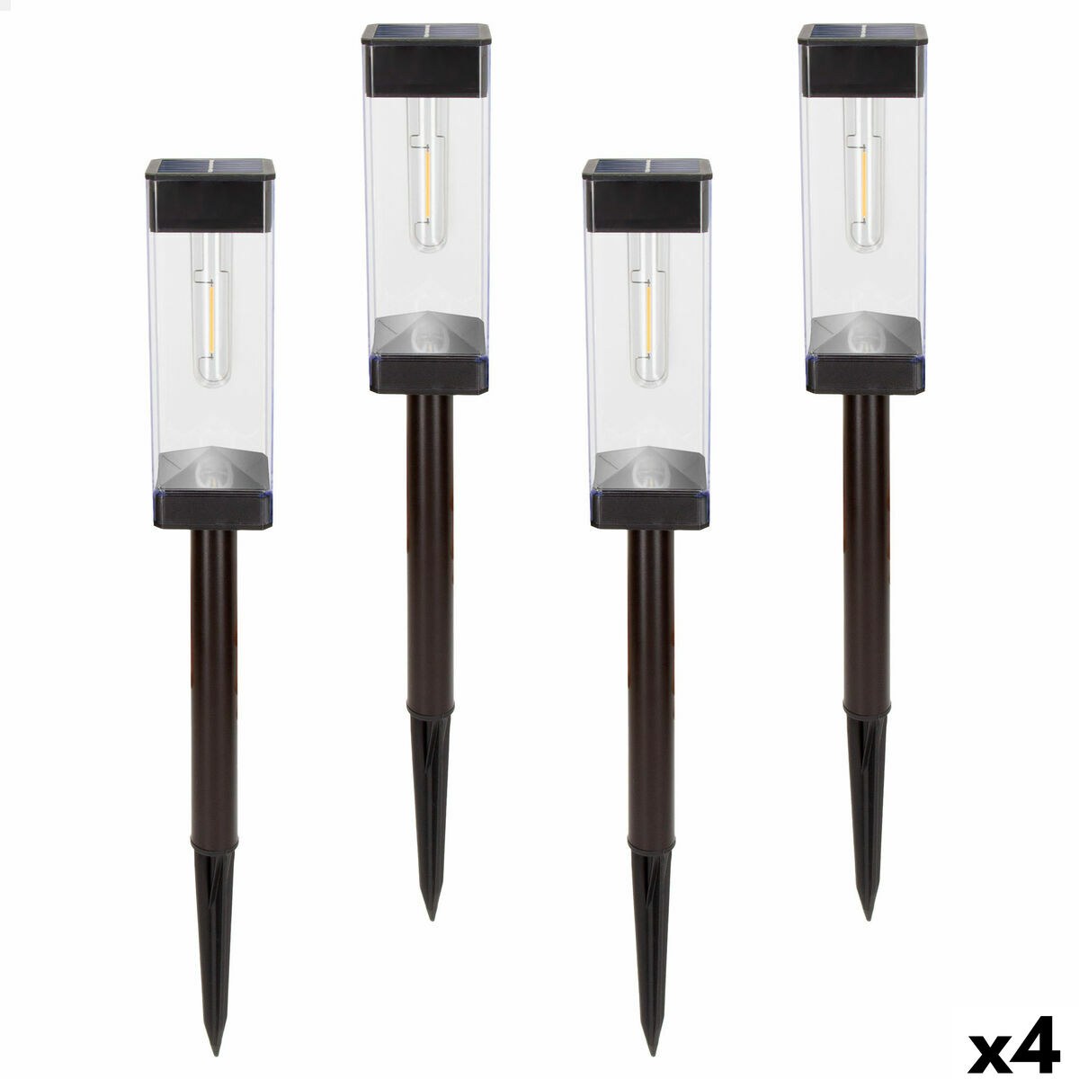 Solar lamp 6 x 55 x 6 cm (4 Units)