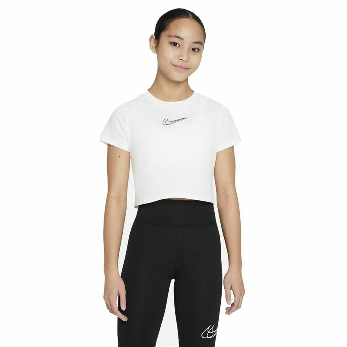 Детский Футболка с коротким рукавом Sportswear Белый