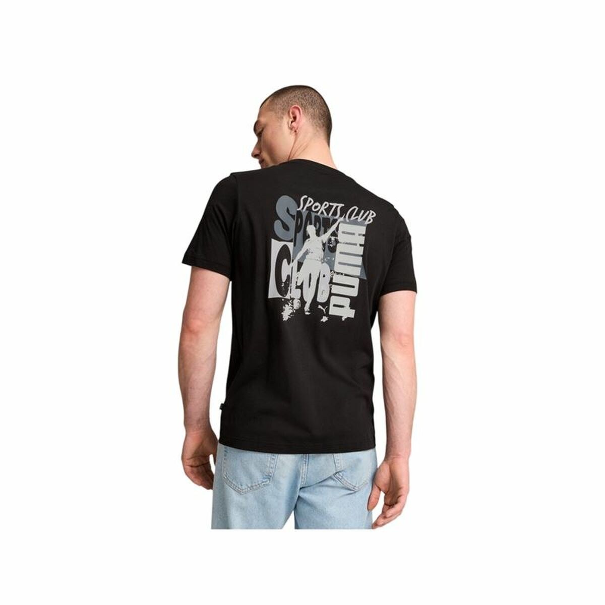 Men’s Short Sleeve T-Shirt Graphics Sports Club Black