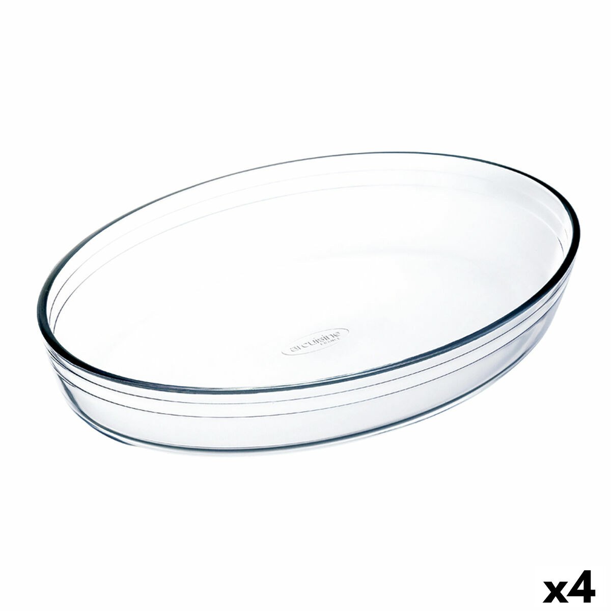 Форма для выпечки Ocuisine Vidrio Прозрачный Cтекло овальная 30 x 21 x 7 cm (4 штук)