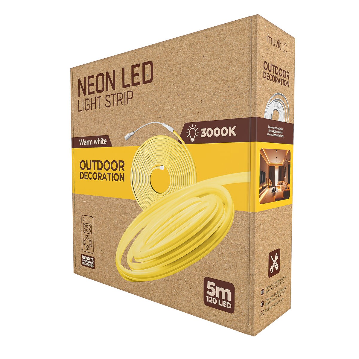 LED strips iO Soft green Transparent 5 m Neon