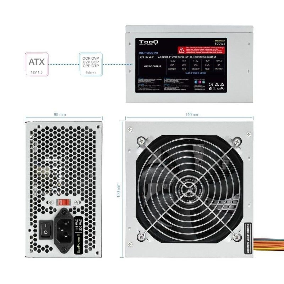 Источник питания TQEP-500S-INT ATX 500 W RoHS
