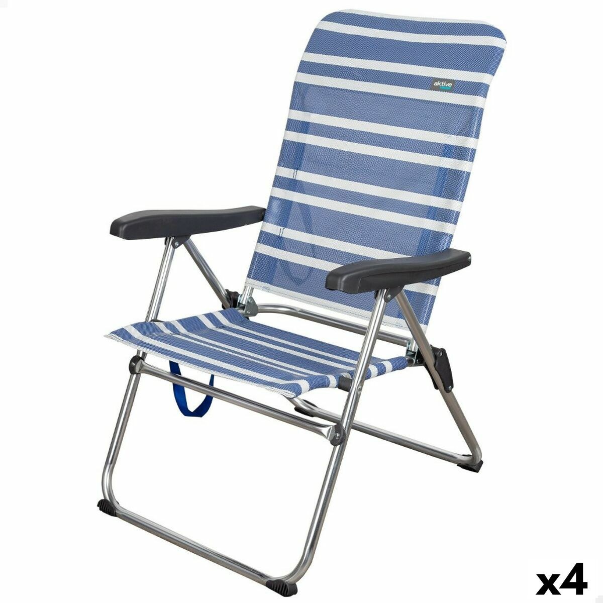 Пляжный стул Mykonos Синий 47 x 93 x 63 cm (4 штук)