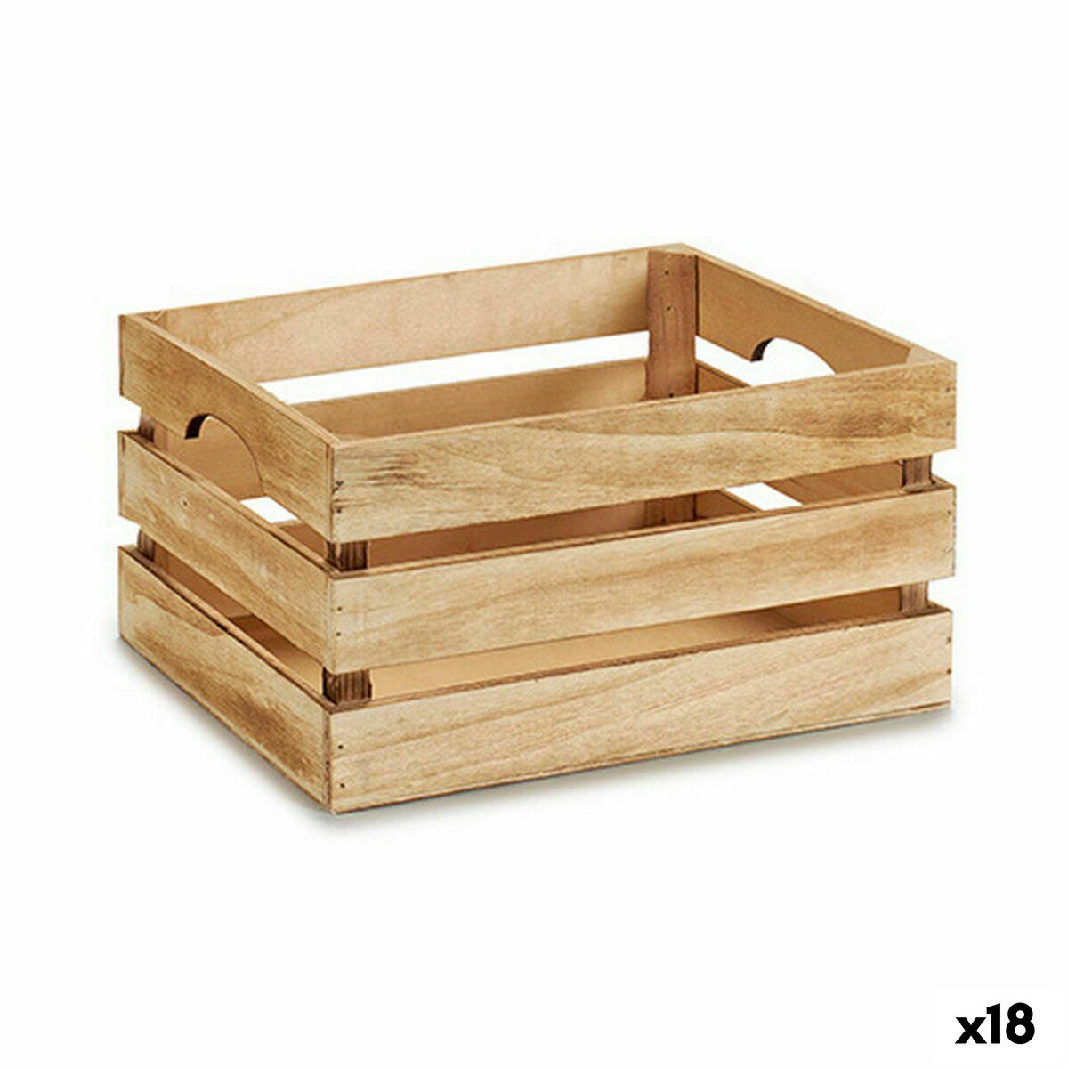 Decorative box Brown Wood Poplar Aspen wood (18 Units)