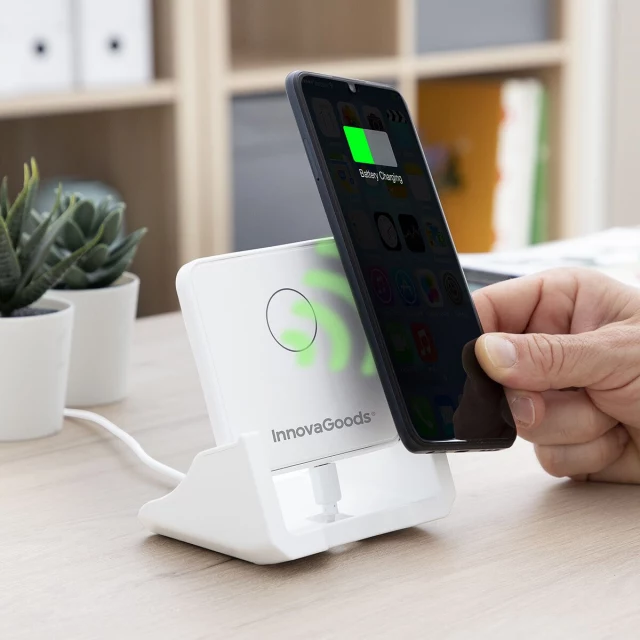 Multi-position Wireless Charger with Support Base Pomchar