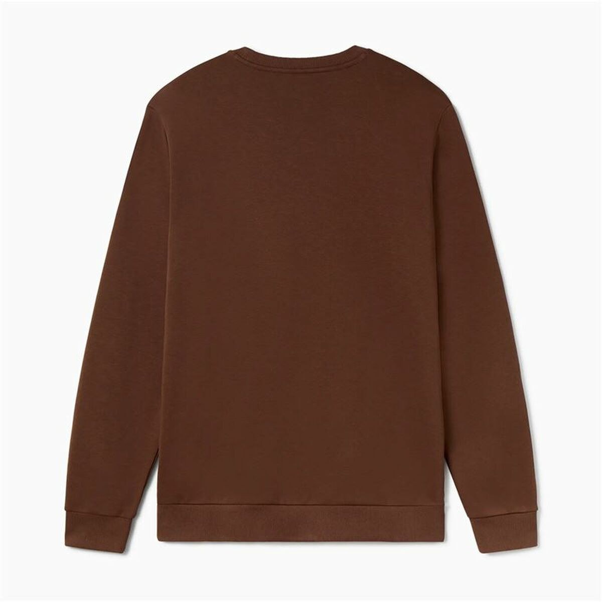 Men’s Sweatshirt without Hood Essentials+ Graphic Crew Fl Hombre Brown