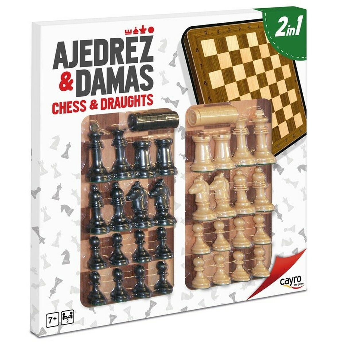 Игровая доска для Парчиса, шахмат и шашек Деревянный Пластик