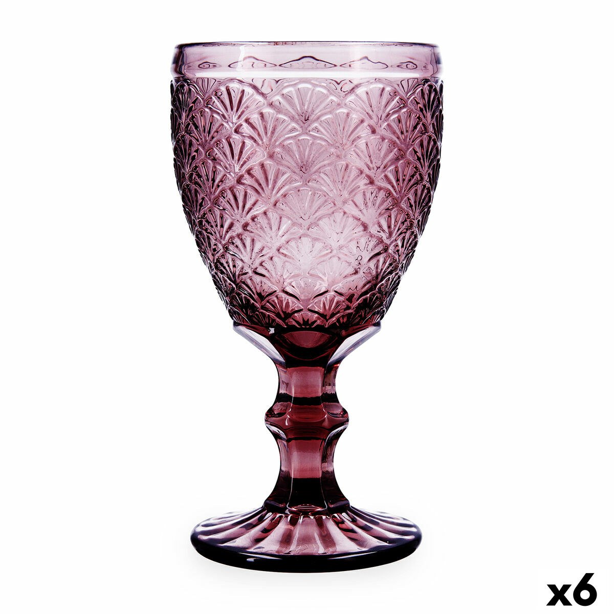Стакан Rose Moon Розовый Cтекло 350 ml (6 штук)