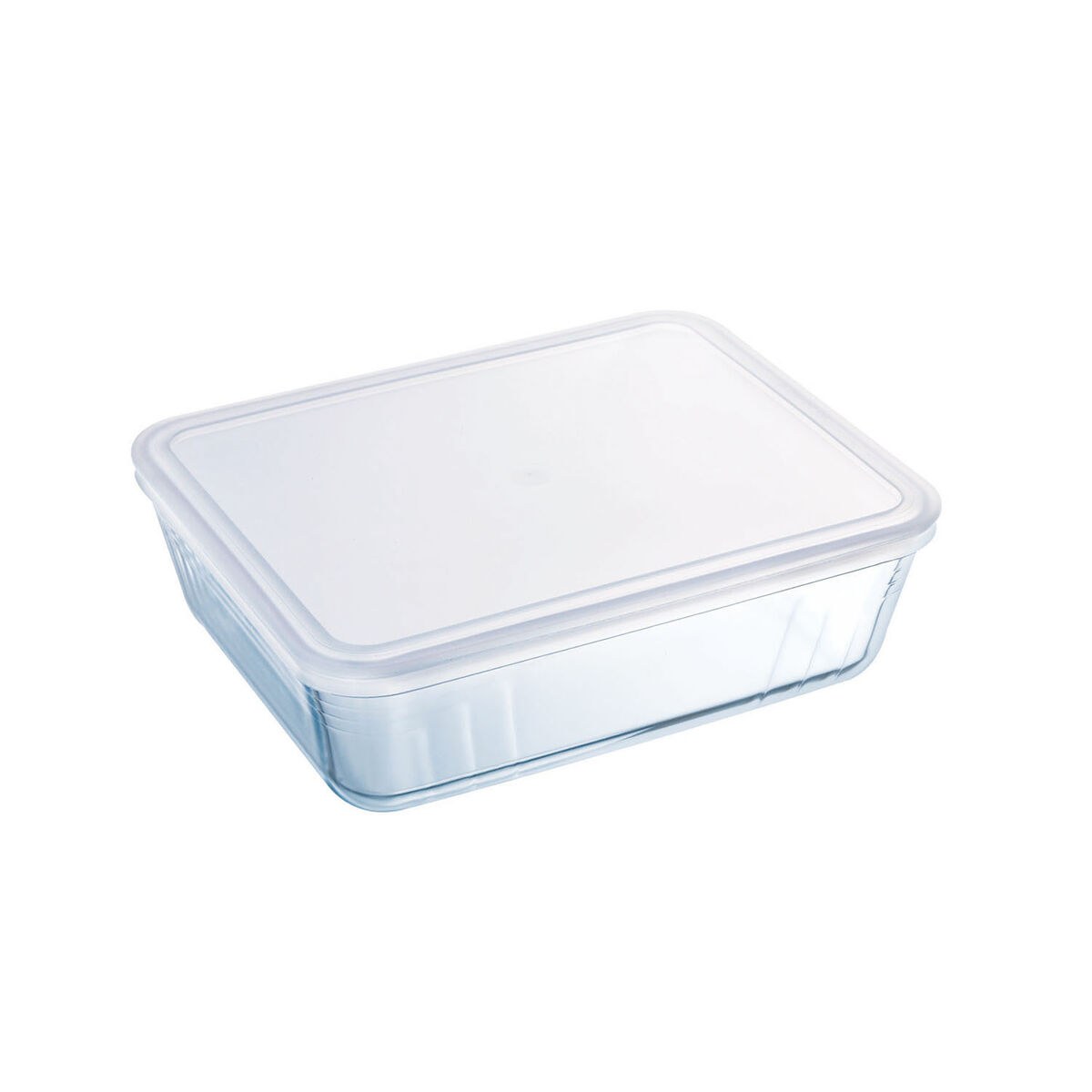Прямоугольная коробочка для завтрака с крышкой Cook&freeze 28 x 23 x 10 cm 4,2 L Прозрачный Cтекло Силикон (3 штук)