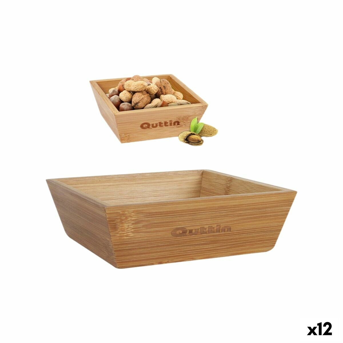 Snack Bowl Bamboo 16 x 16 x 5 cm (12 Units)