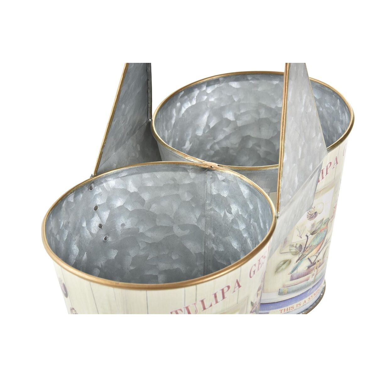 Planter Pink Metal Shabby Chic 24 x 12 x 23 cm