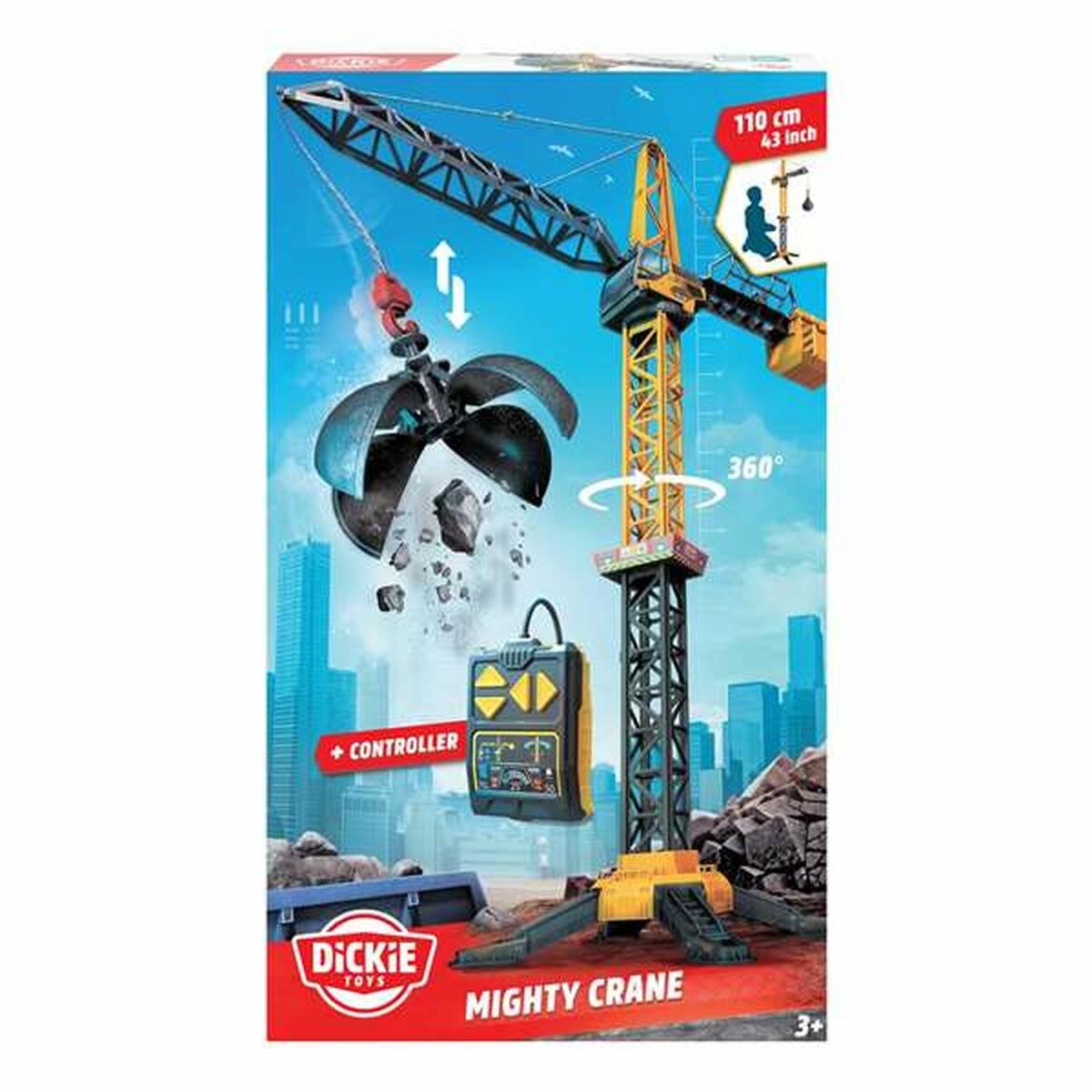 Игрушечный кран Mighty Crane Радиоуправление Жёлтый Серый