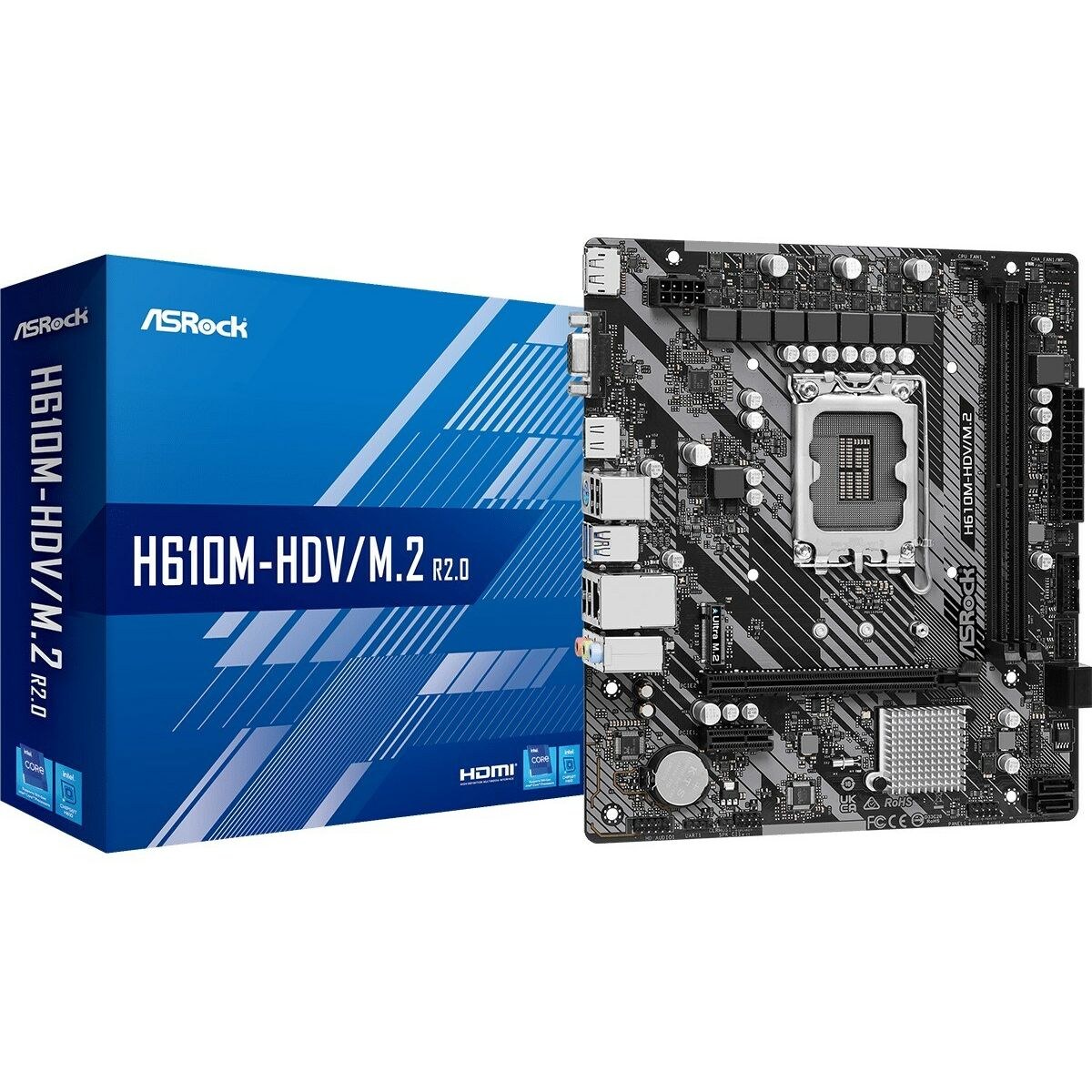 Материнская плата 90-MXBJH0-A0UAYZ LGA 1700 INTEL H610