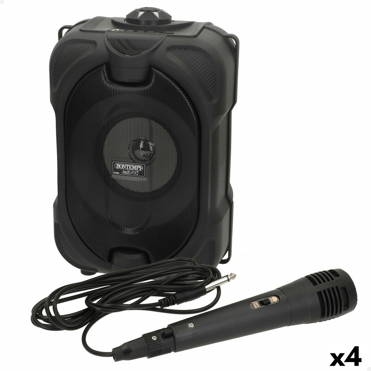 Speaker with Karaoke Microphone 4 Units