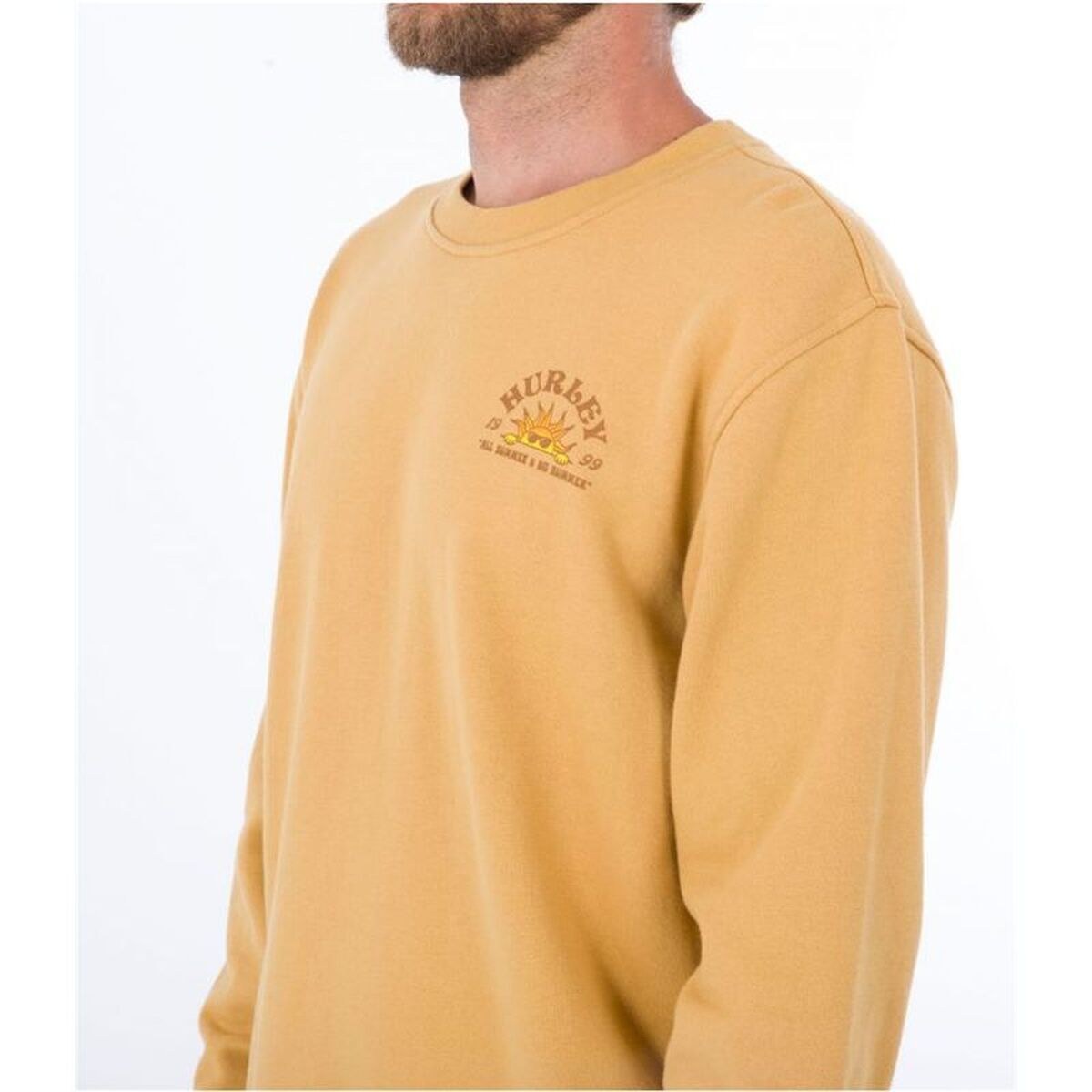 Men’s Sweatshirt without Hood No Bummers Ocre