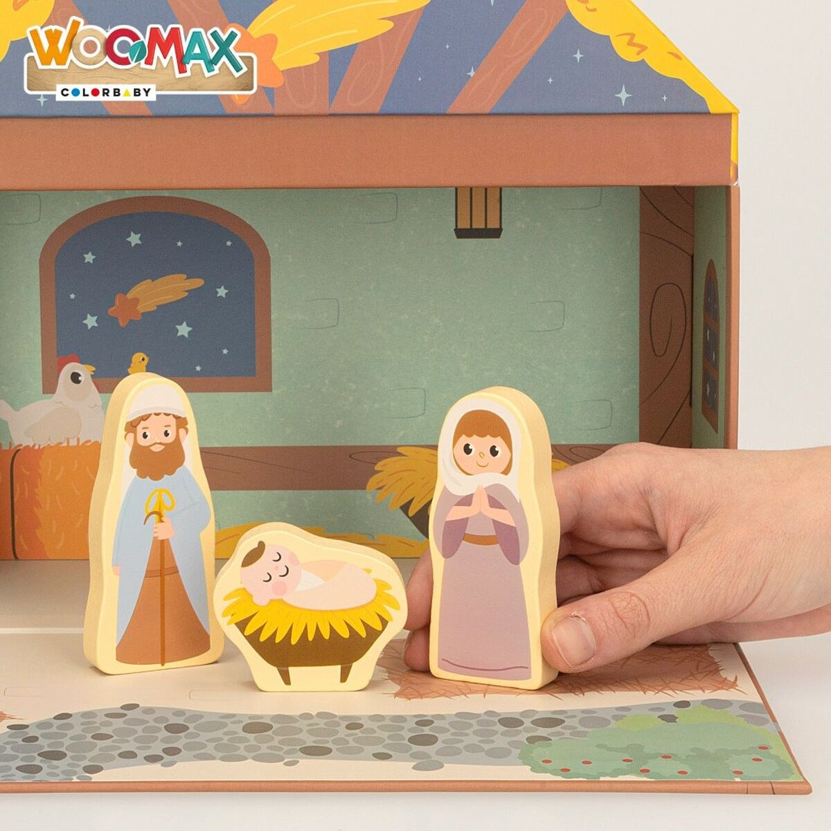 Christmas nativity set Wood Plastic 25 x 20 x 24,5 cm 15 Pieces (6 Units)