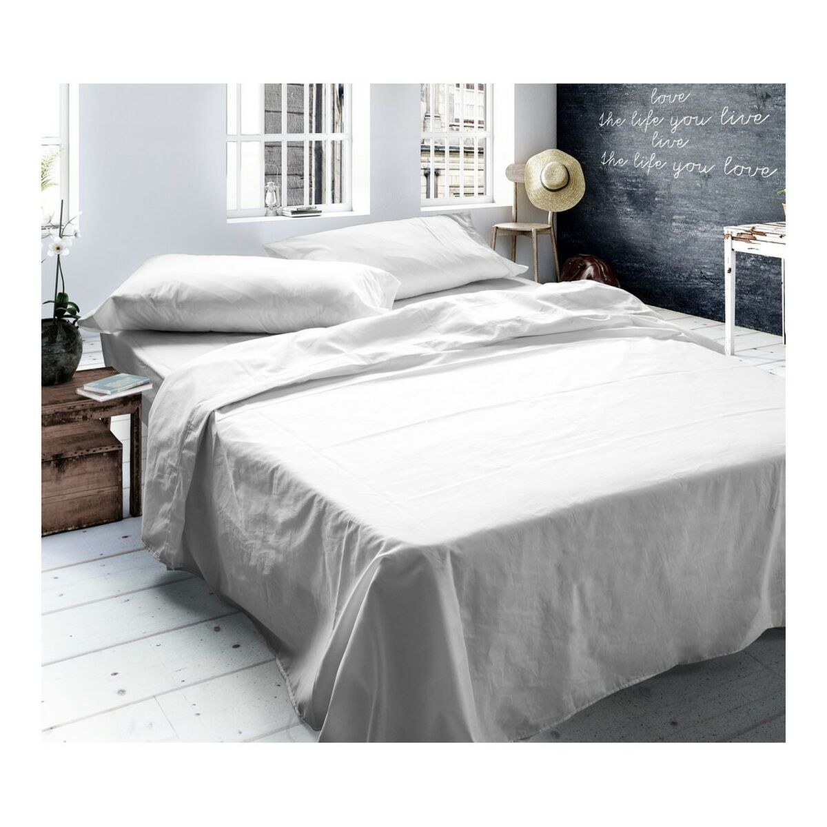 Мешок Nordic без наполнения Tencel Белый 90 кровать 160 x 270 cm