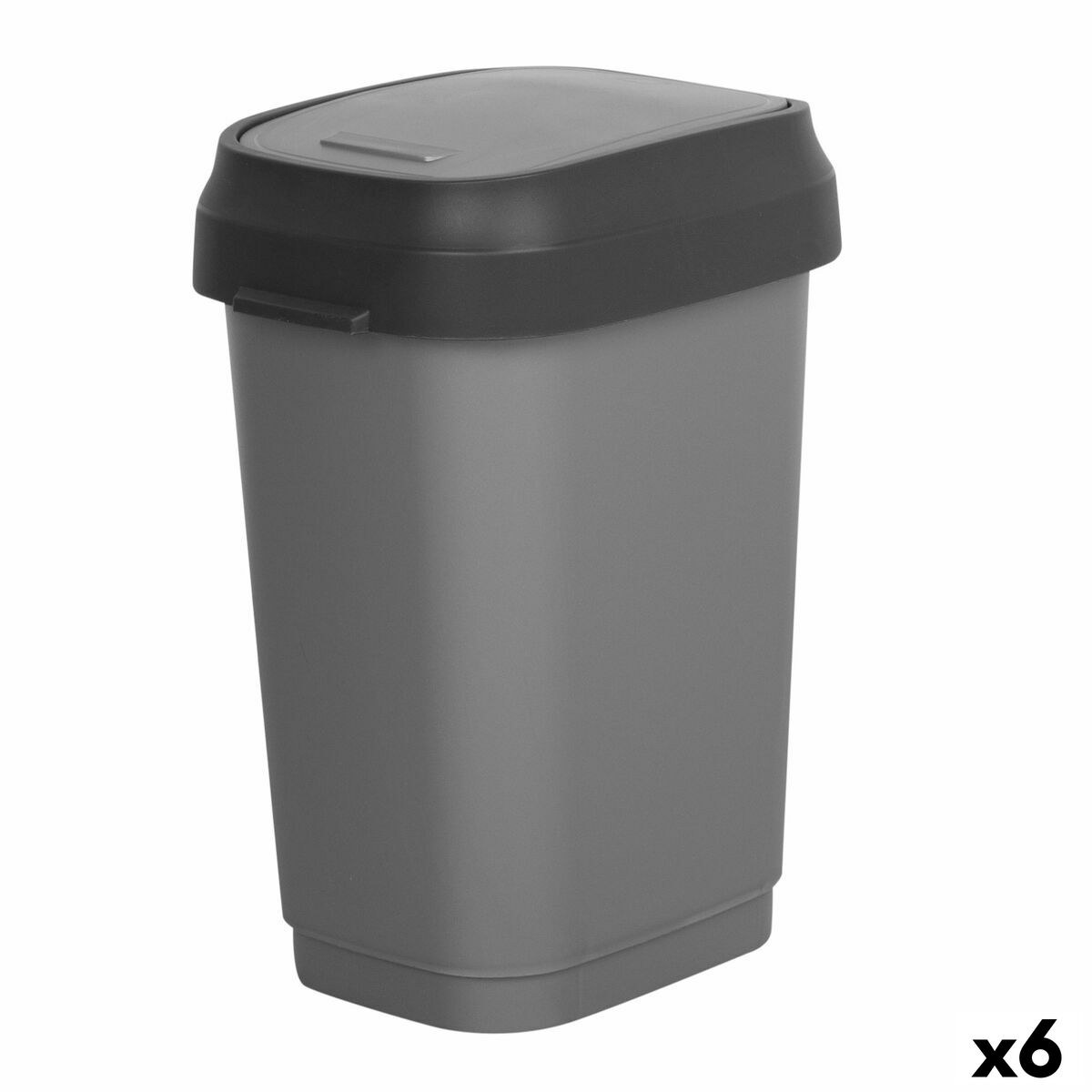 Waste bin Dark grey Plastic 35 L (6 Units)