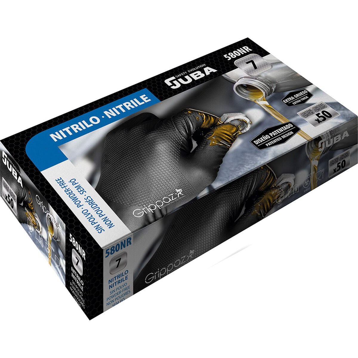 Nitrile gloves Black Powder-free Box (50 Units)