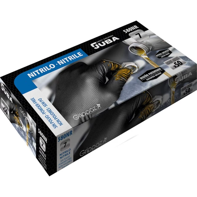Nitrile gloves Black Powder-free Box (50 Units)