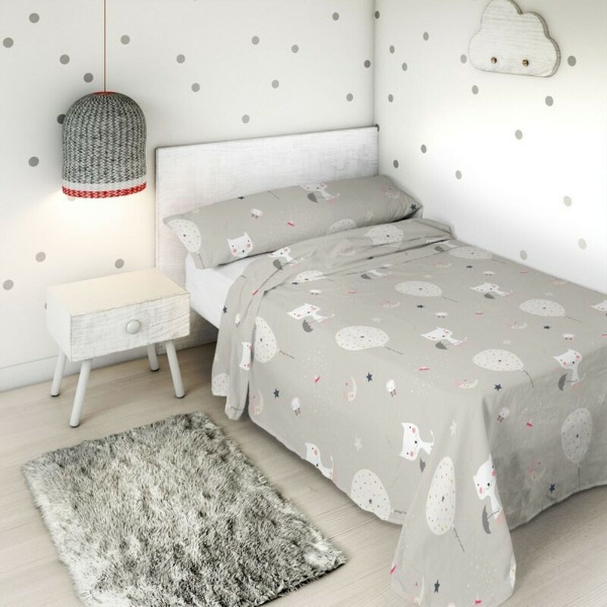 Top sheet Balloons and Cats