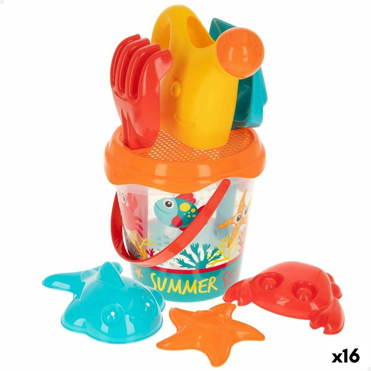 Beach toys set polypropylene (16 Units)