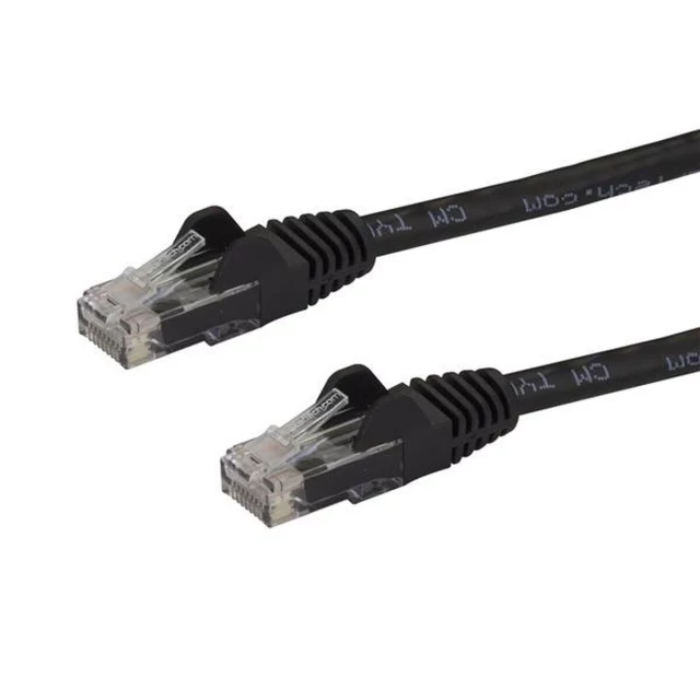 UTP Category 6 Rigid Network Cable Cable de Red Cat6 con Conectores Snagless RJ45 - 30,4m Negro Black