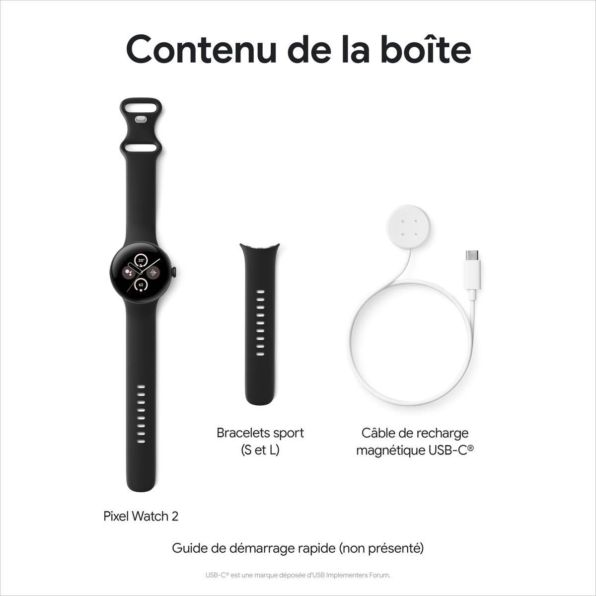 Умные часы Pixel Watch 2 Чёрный 1,2" 41 mm Ø 41 mm