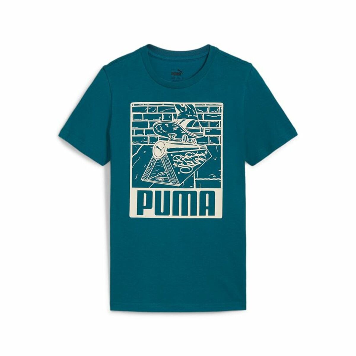 Детский Футболка с коротким рукавом Ess+ Mid 90S Graphic Синий