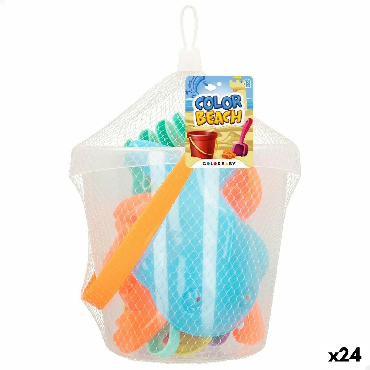 Beach toys set Ø 18 cm (24 Units)