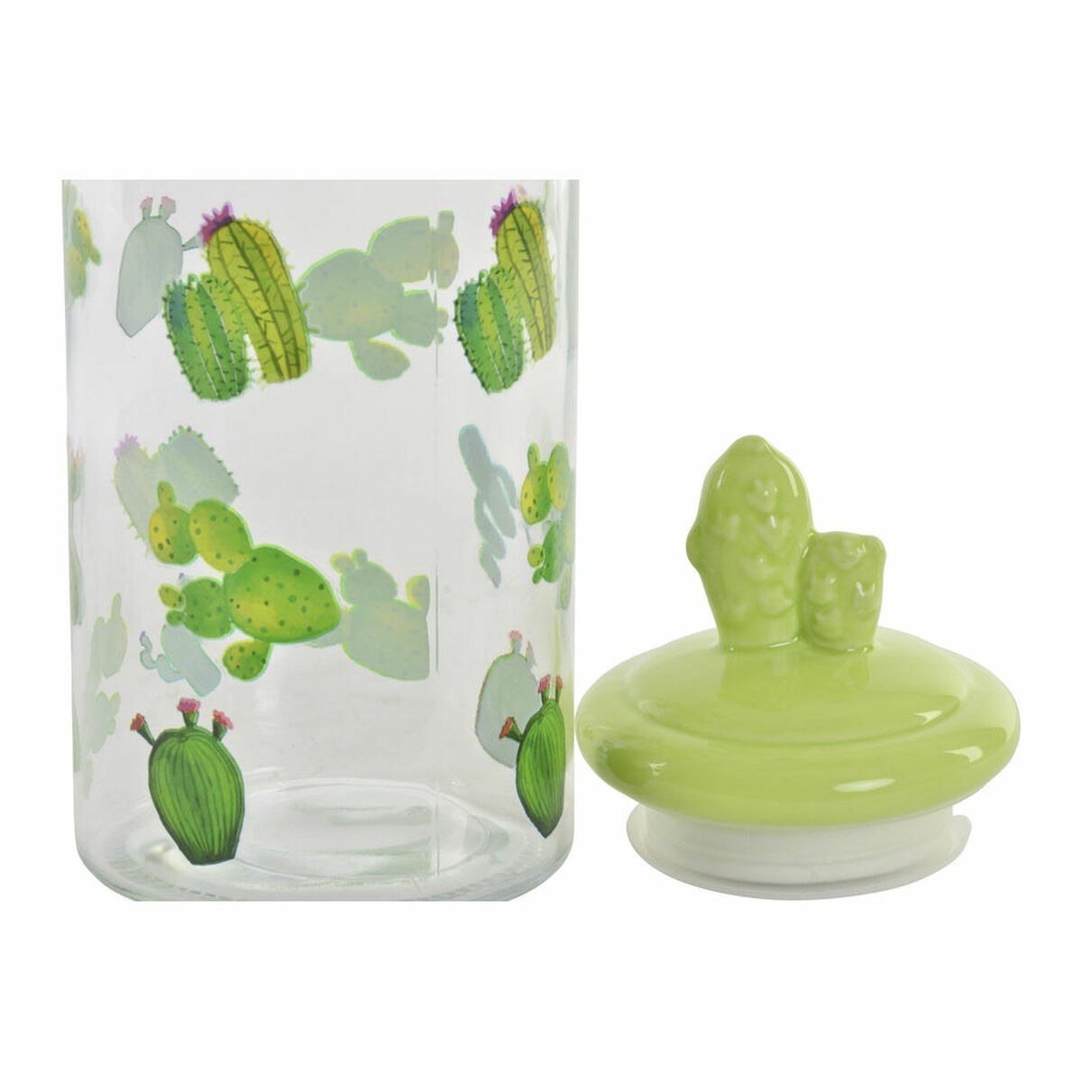 Tin Ceramic Crystal Cactus PE Boho (1400 ml) (10,5 x 28 cm)