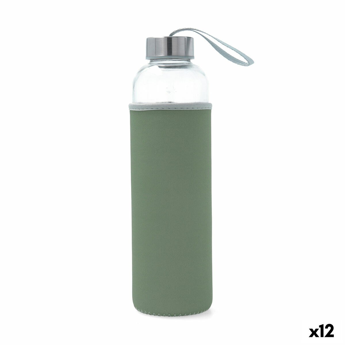 Бутылка с водой Quidate Зеленый Cтекло 600 ml (12 штук)