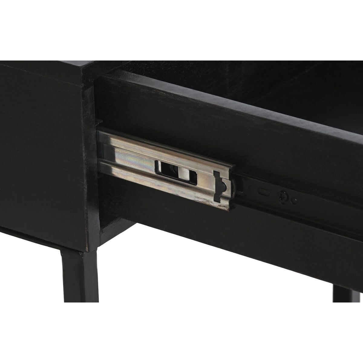 Nightstand Golden 35 x 40 x 55 cm Black Metal Wood
