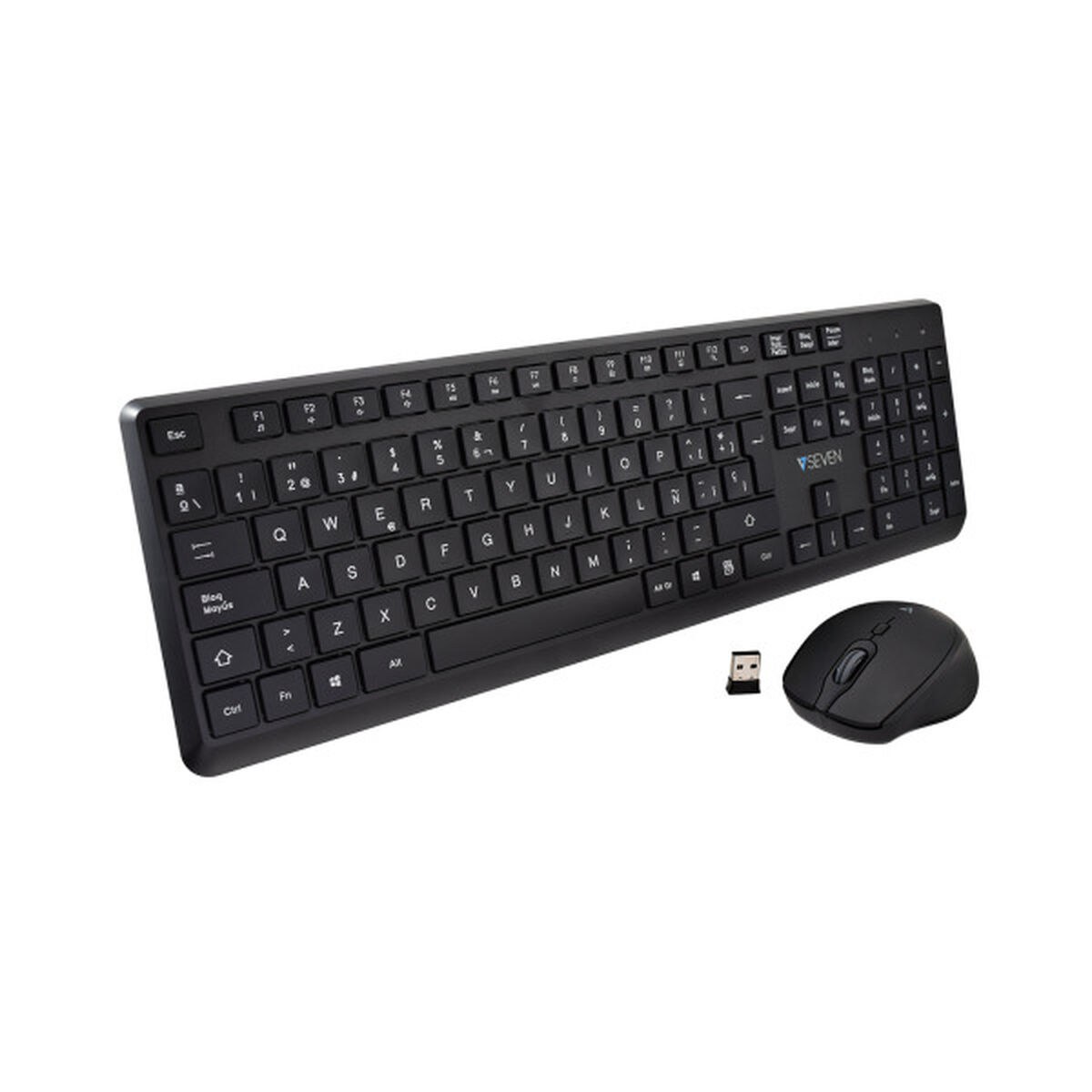 Клавиатура и мышь CKW350ES Чёрный Испанская Qwerty