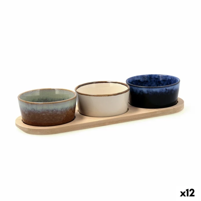 Appetizer Set Moana Multicolour Ceramic 29 x 10 x 4,5 cm 4 Pieces (12 Units)
