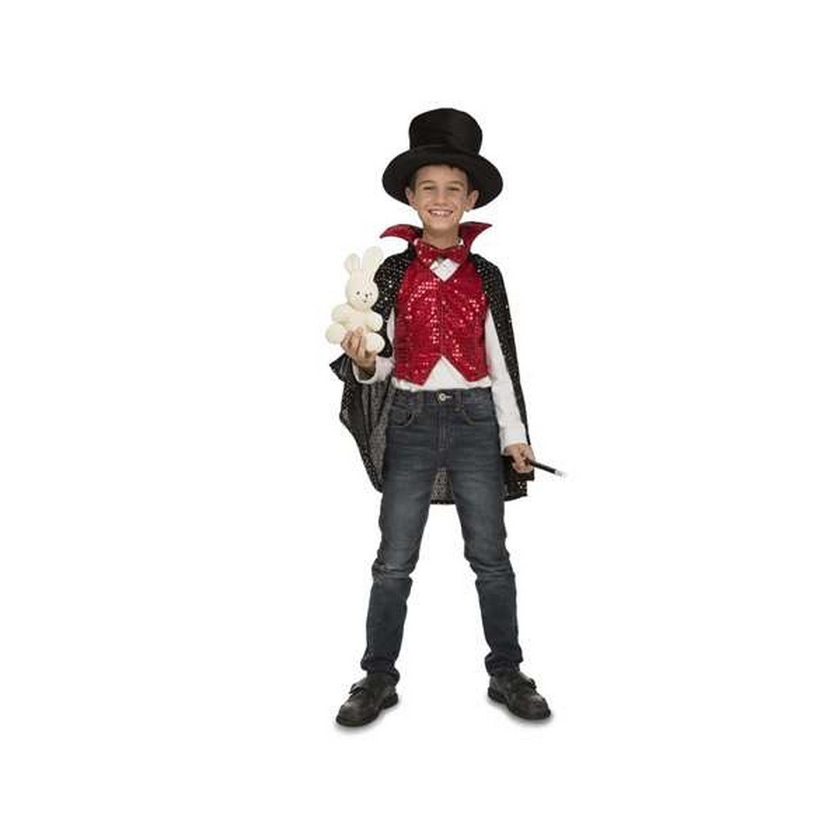 Costume for Children Wizard Red (4 Pieces)