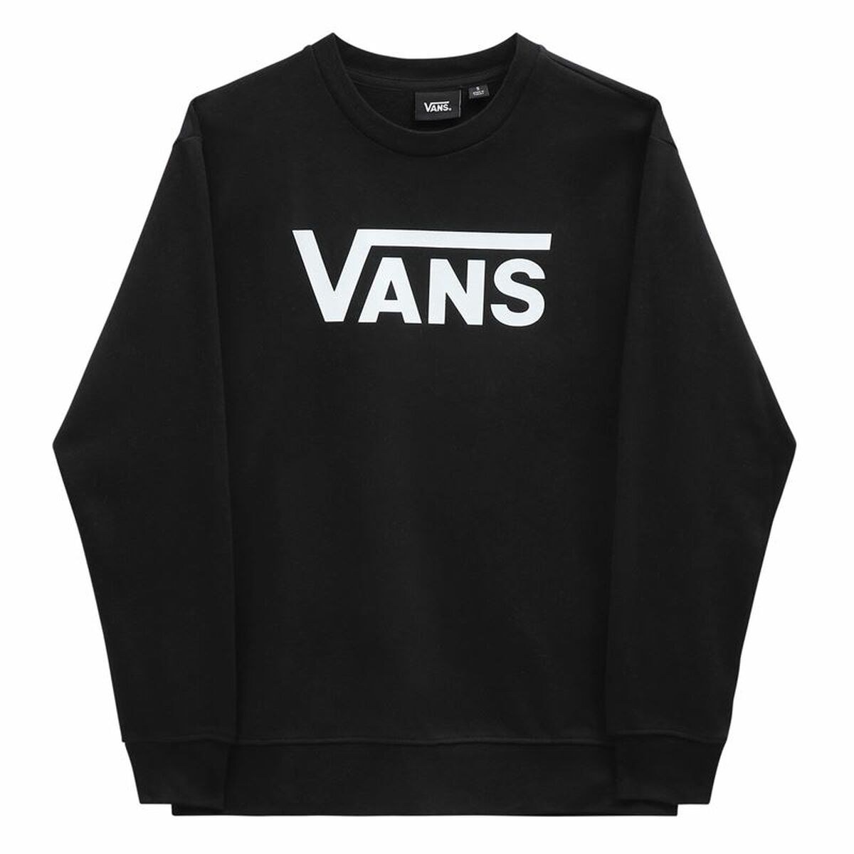 Women’s Sweatshirt without Hood Drop V Logo BFF Crew Black