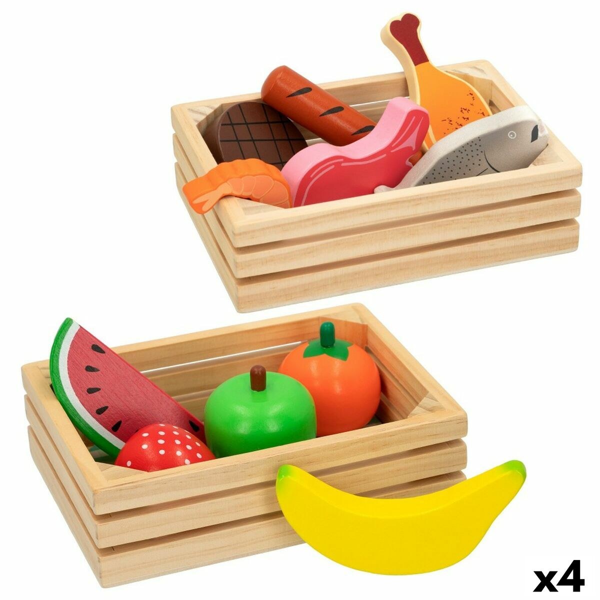 Toy Food Set 12 Pieces (4 Units)