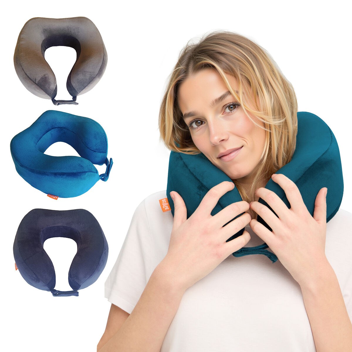 Travel pillow Blue Grey