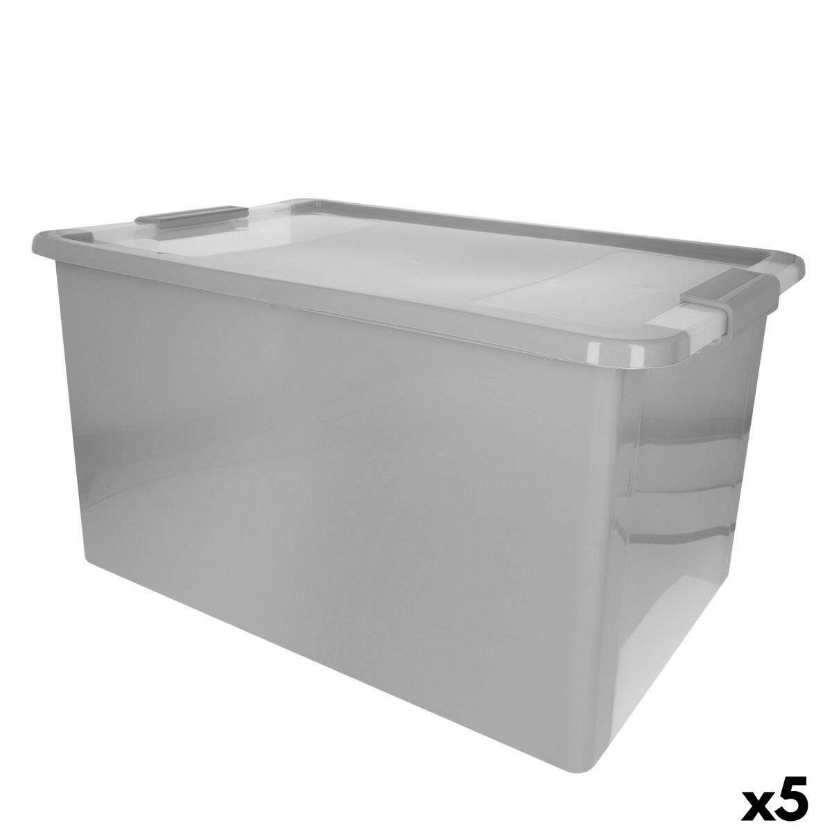 Контейнер для хранения Серый Пластик 40 L 55 x 28 x 35 cm (5 штук)