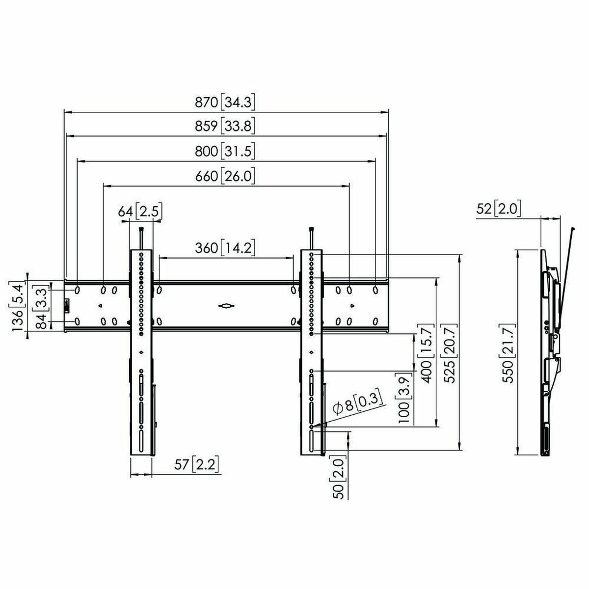Подставка для ТВ 7368100 55" 80" 75 Kg