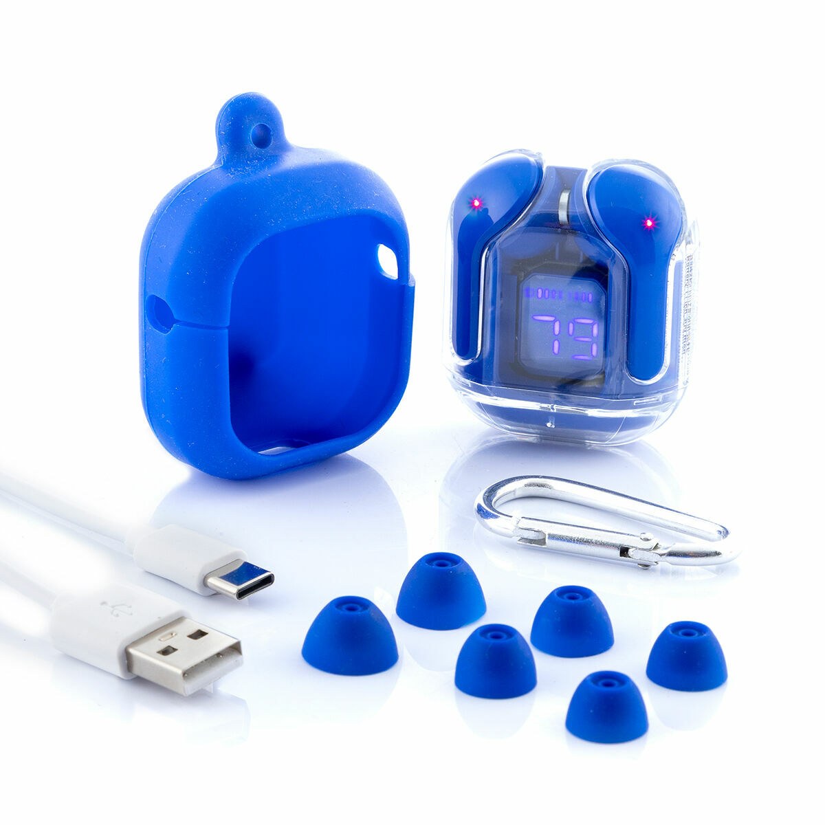 Wireless Earphones with Charging Case Blue