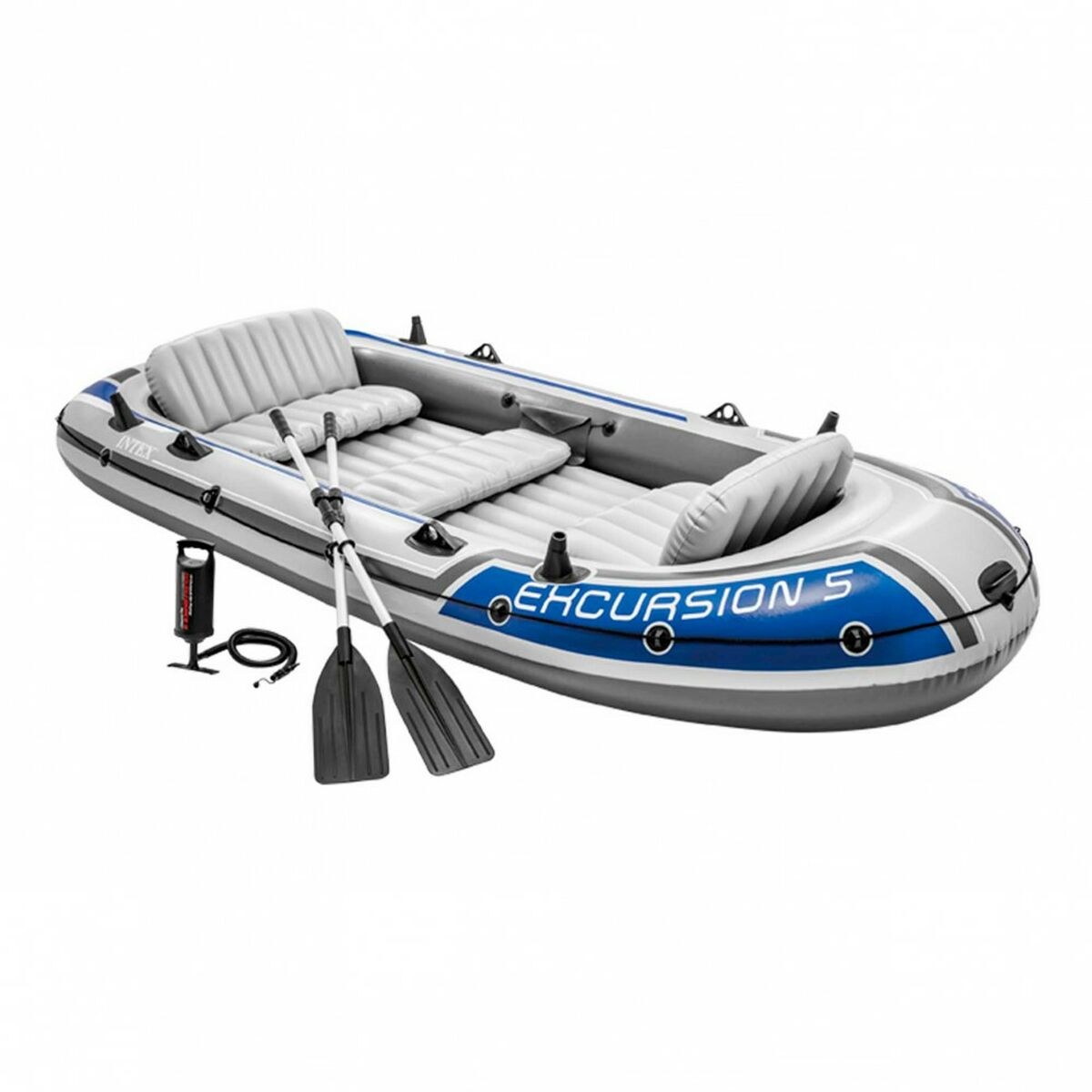 Inflatable Boat Excursion 5 Blue White 366 x 43 x 168 cm
