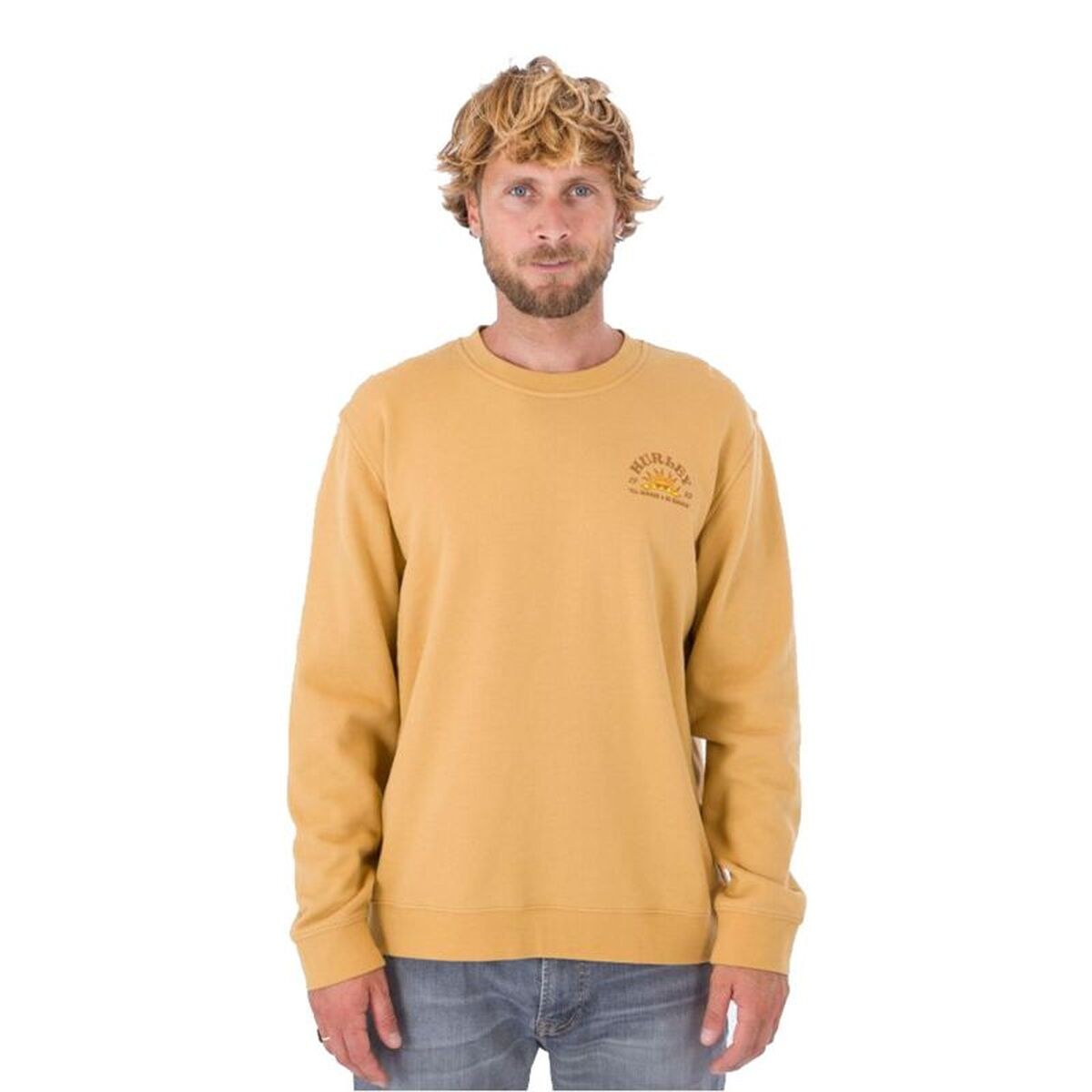 Men’s Sweatshirt without Hood No Bummers Ocre