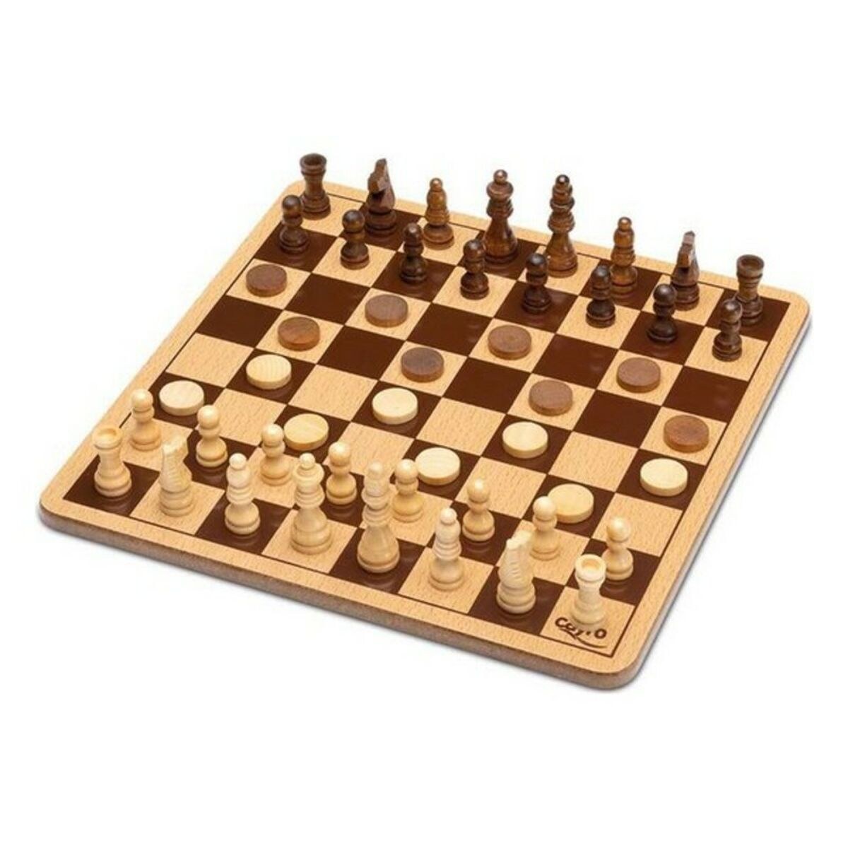 Игровая доска для шахмат и шашек 751 Деревянный